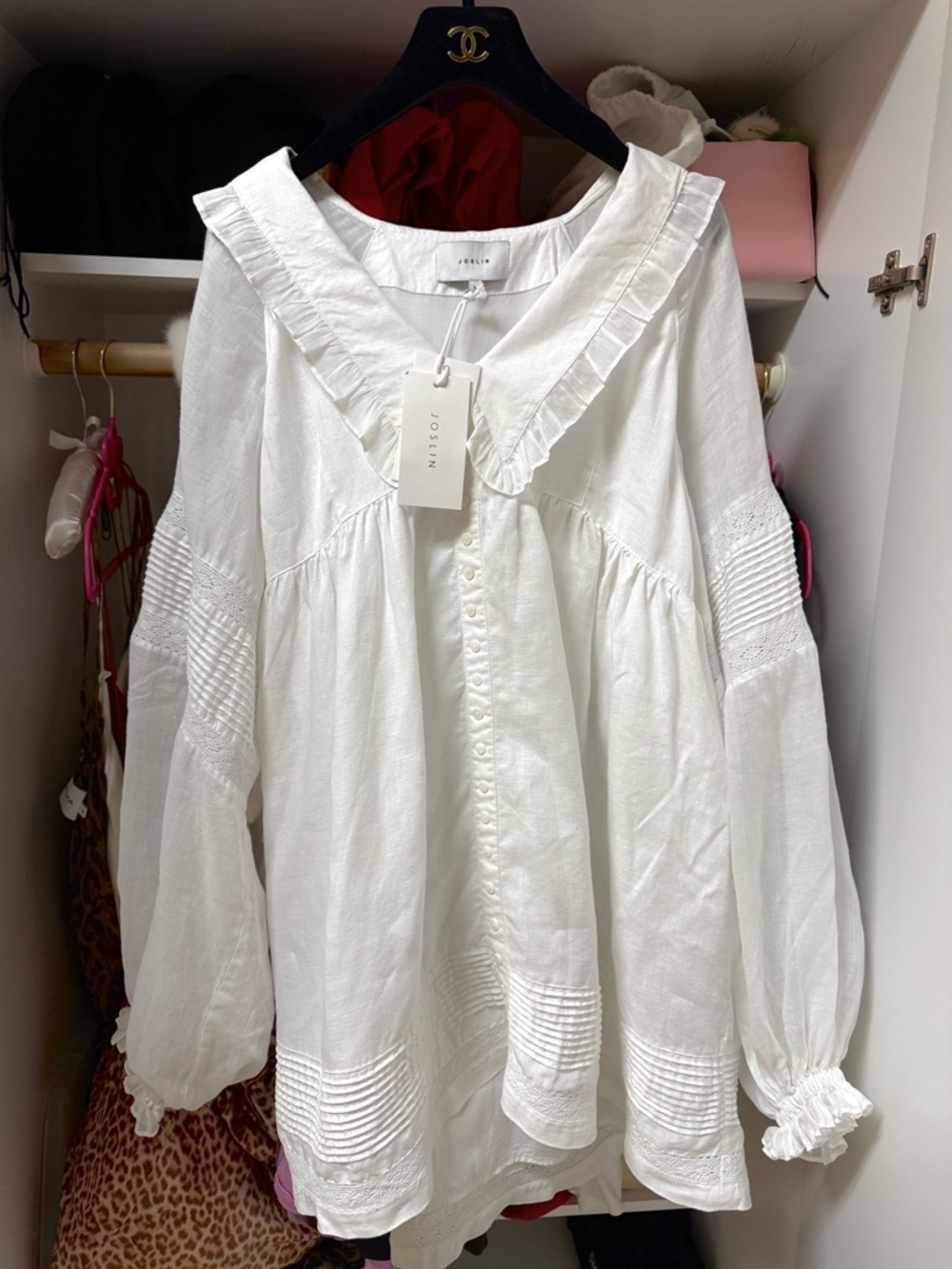 JOSLIN white babydoll dress